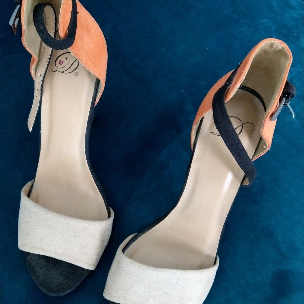 Claire by D Suede Open Toe Shoes